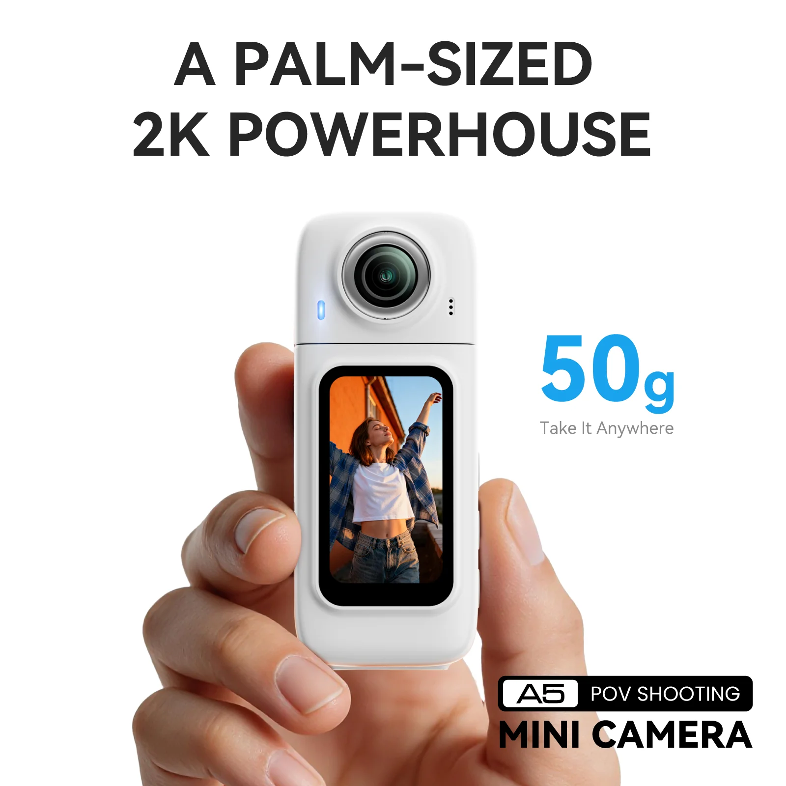 2K HD POV Mini Camera 270° Rotatable Lens 50g Magnetic Wearable Action Cam with 90Mins Recording WiFi for Outdoor Sports Vlog
2K HD POV Mini Camera 270° Rotatable Lens 50g Magnetic Wearable Action Cam with 90Mins Recording WiFi for Outdoor Sports Vlog