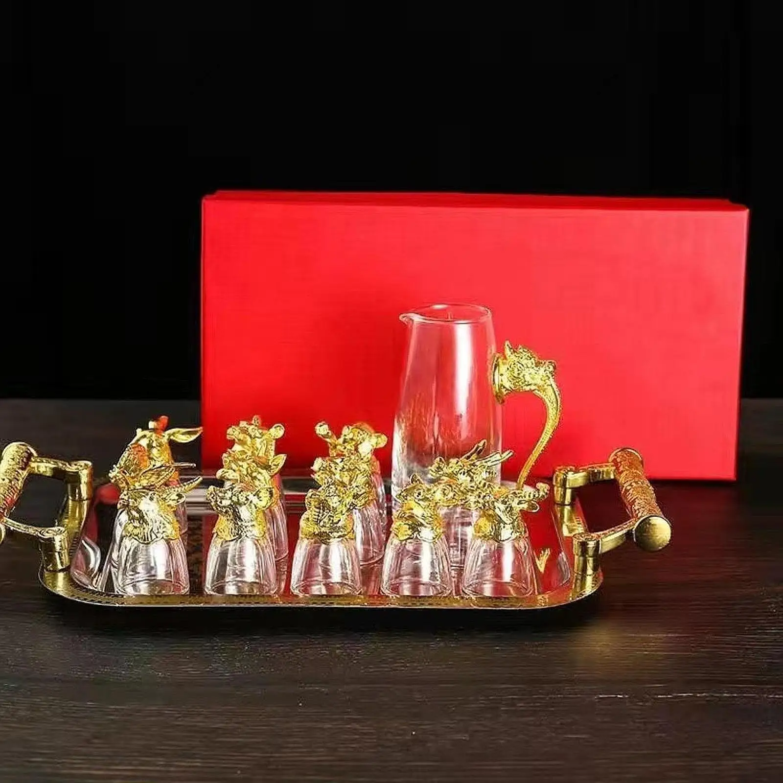 Wine Glass Set 12 Chinese Zodiac Animal Head Service for 12 Liquor Glass Set for Holiday Party Wine Cabinet Wedding Living Room
Wine Glass Set 12 Chinese Zodiac Animal Head Service for 12 Liquor Glass Set for Holiday Party Wine Cabinet Wedding Living Room