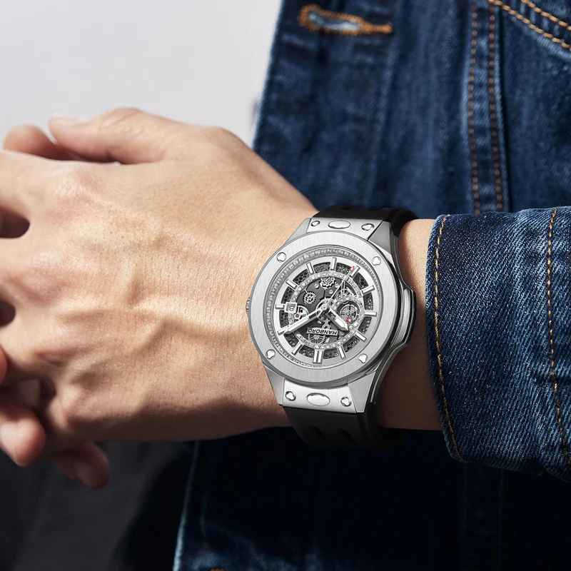 HANBORO Мужские автоматические часы 42 мм Модные механические наручные часы 5ATM Водонепроницаемые светящиеся скелетоны Miyota 8217 Быстросъемный ремешок
HANBORO Мужские автоматические часы 42 мм Модные механические наручные часы 5ATM Водонепроницаемые светящиеся скелетоны Miyota 8217 Быстросъемный ремешок