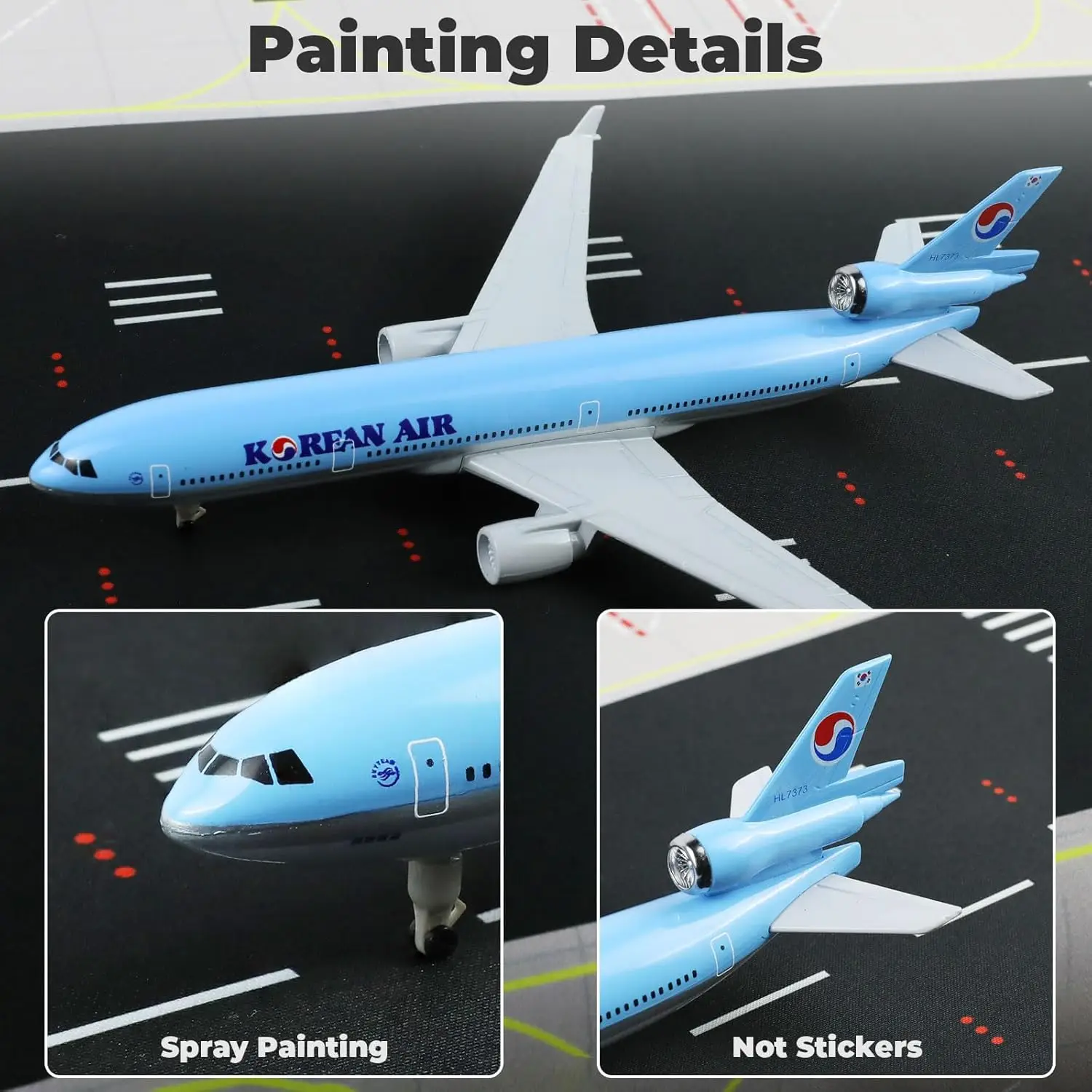 20cm Korean MD-11 Toy Airplane Model Kit 1/300 Scale Alloy Diecast Airplane Model with Stand wheel for Collections and Displays
20cm Korean MD-11 Toy Airplane Model Kit 1/300 Scale Alloy Diecast Airplane Model with Stand wheel for Collections and Displays