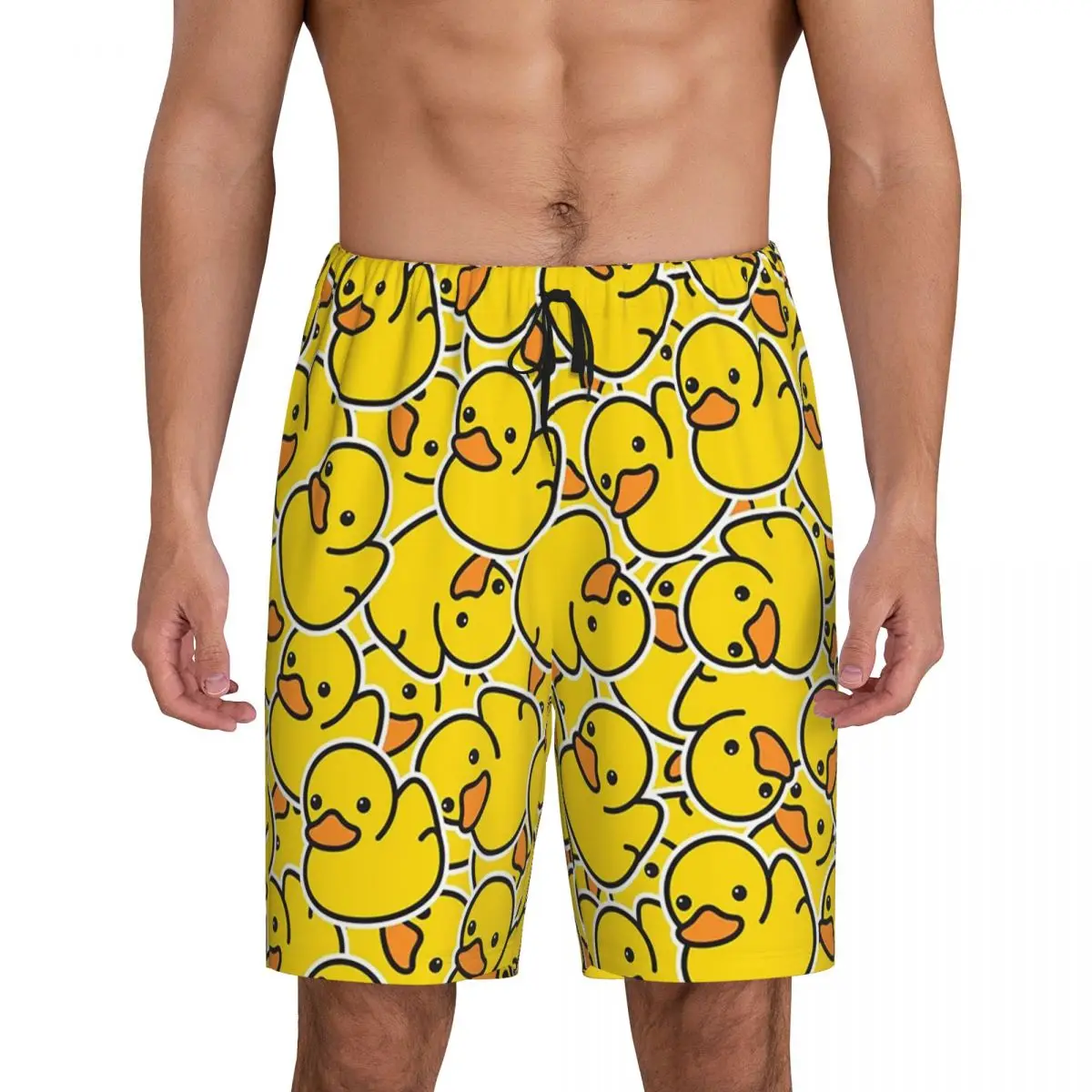 Мужские классические желтые пижамные шорты из резины с принтом утки, для сна и отдыха
Мужские классические желтые пижамные шорты из резины с принтом утки, для сна и отдыха