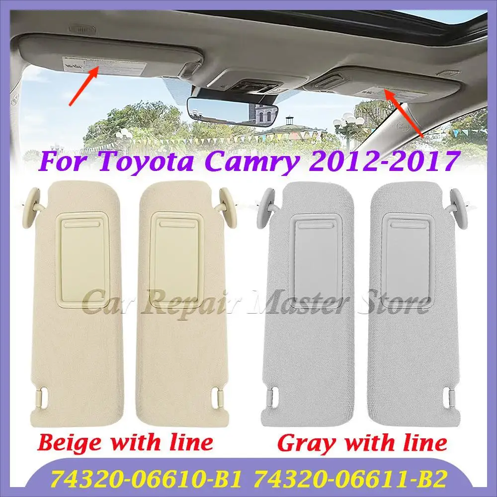 For Toyota Camry 2012 2013 2014 2015 2016 2017 74320-06610-B1 74320-06611-B2 Car Interior Front Gray Beige Left Right Sun Visors
For Toyota Camry 2012 2013 2014 2015 2016 2017 74320-06610-B1 74320-06611-B2 Car Interior Front Gray Beige Left Right Sun Visors