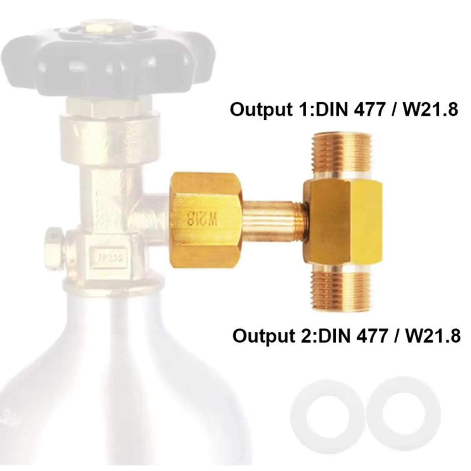 W21.8-14 Din 477 Aquarium 3 Way CO2 Tank Bottle Threaded Tee Fitting Adapter
W21.8-14 Din 477 Aquarium 3 Way CO2 Tank Bottle Threaded Tee Fitting Adapter