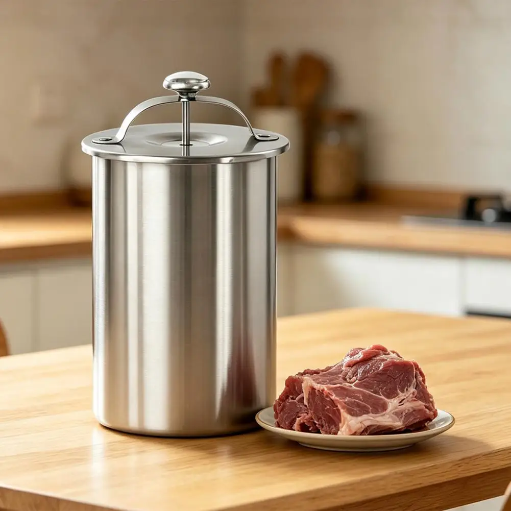 Stainless Steel Meat Steamer Pot with Thermometer, Deli Meat Press Maker Mold for Sandwiches Ham Luncheon Meat,
Stainless Steel Meat Steamer Pot with Thermometer, Deli Meat Press Maker Mold for Sandwiches Ham Luncheon Meat,