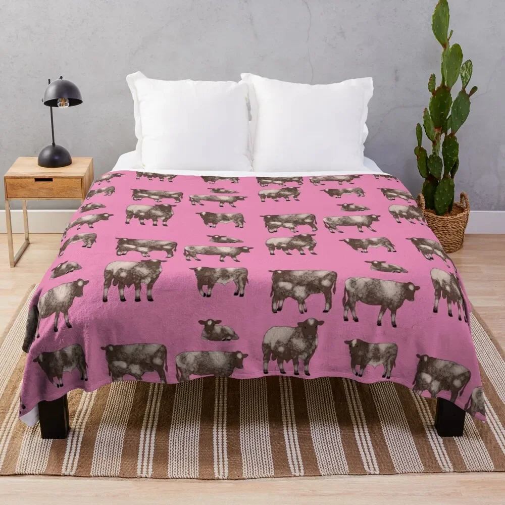 Shorthorn Cattle Pattern Pink Throw Blanket Hairys for sofa Blankets
Shorthorn Cattle Pattern Pink Throw Blanket Hairys for sofa Blankets