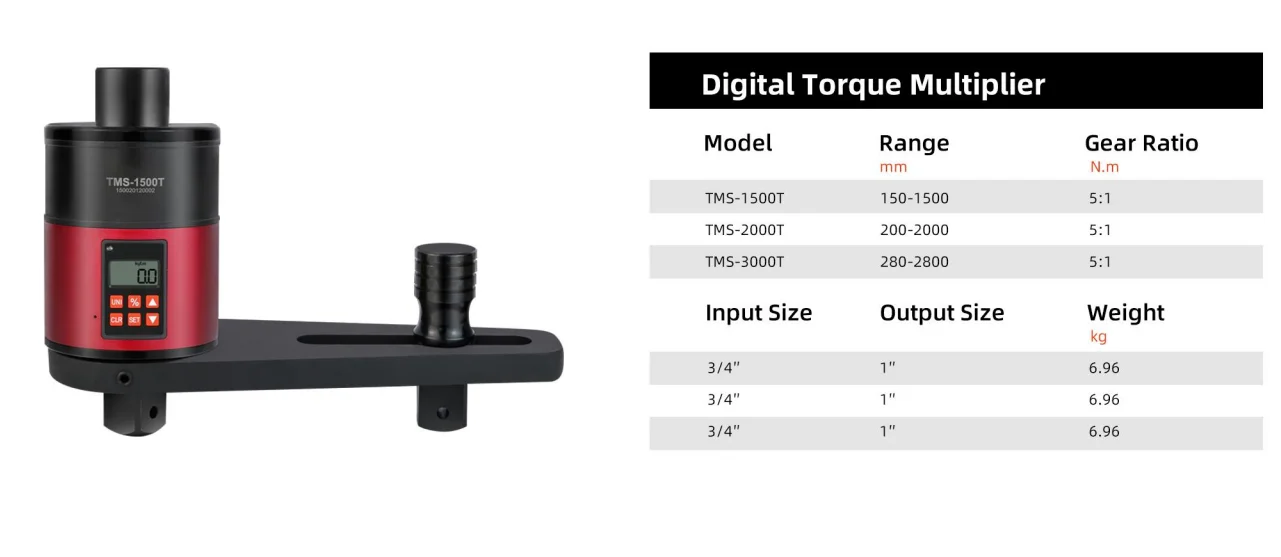 Digital Torque Multiplier 2700N.m Manual Torque Multiplier Force Multiplier Wrench
Digital Torque Multiplier 2700N.m Manual Torque Multiplier Force Multiplier Wrench