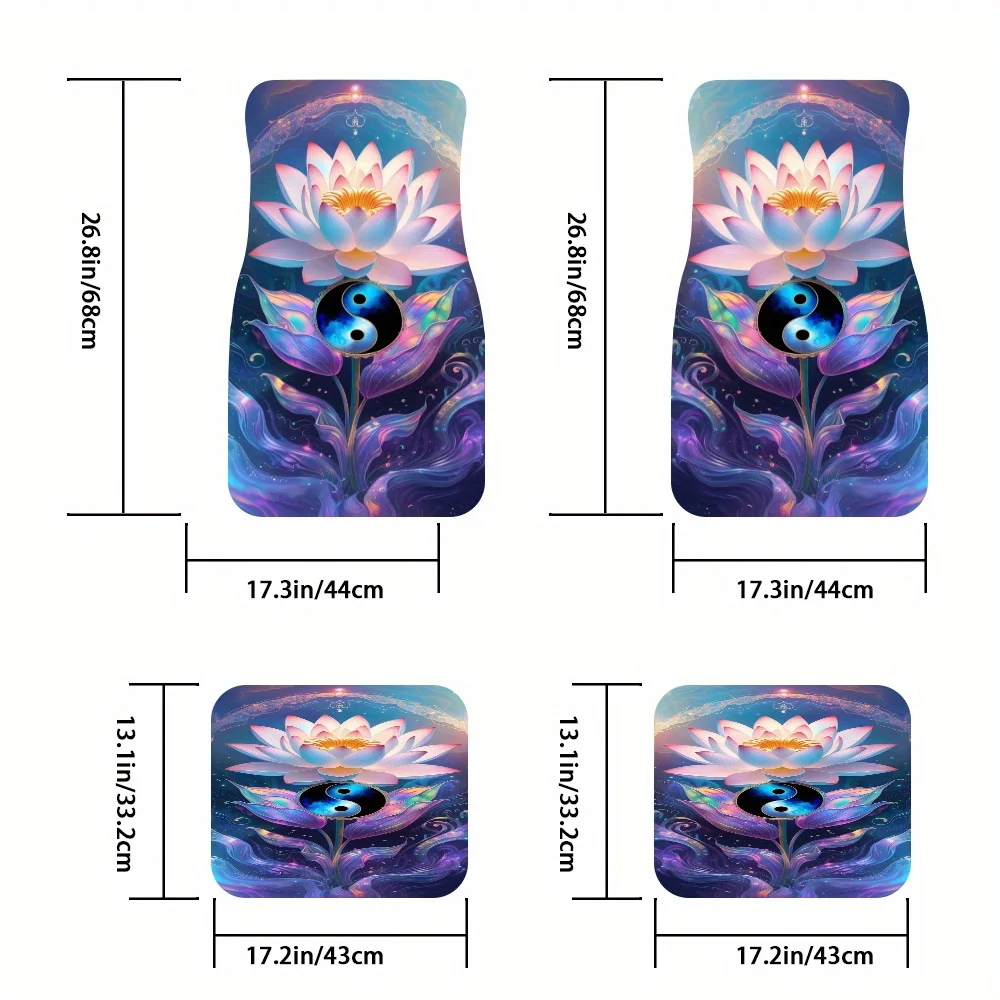 Комплект из 4 автомобильных ковриков «Лотос Инь-Ян», универсальные, для интерьера автомобиля в стиле Дзен, идеальный подарок для друзей/семьи, декор для авто, Дзен-драйвинг, И
Комплект из 4 автомобильных ковриков «Лотос Инь-Ян», универсальные, для интерьера автомобиля в стиле Дзен, идеальный подарок для друзей/семьи, декор для авто, Дзен-драйвинг, И
