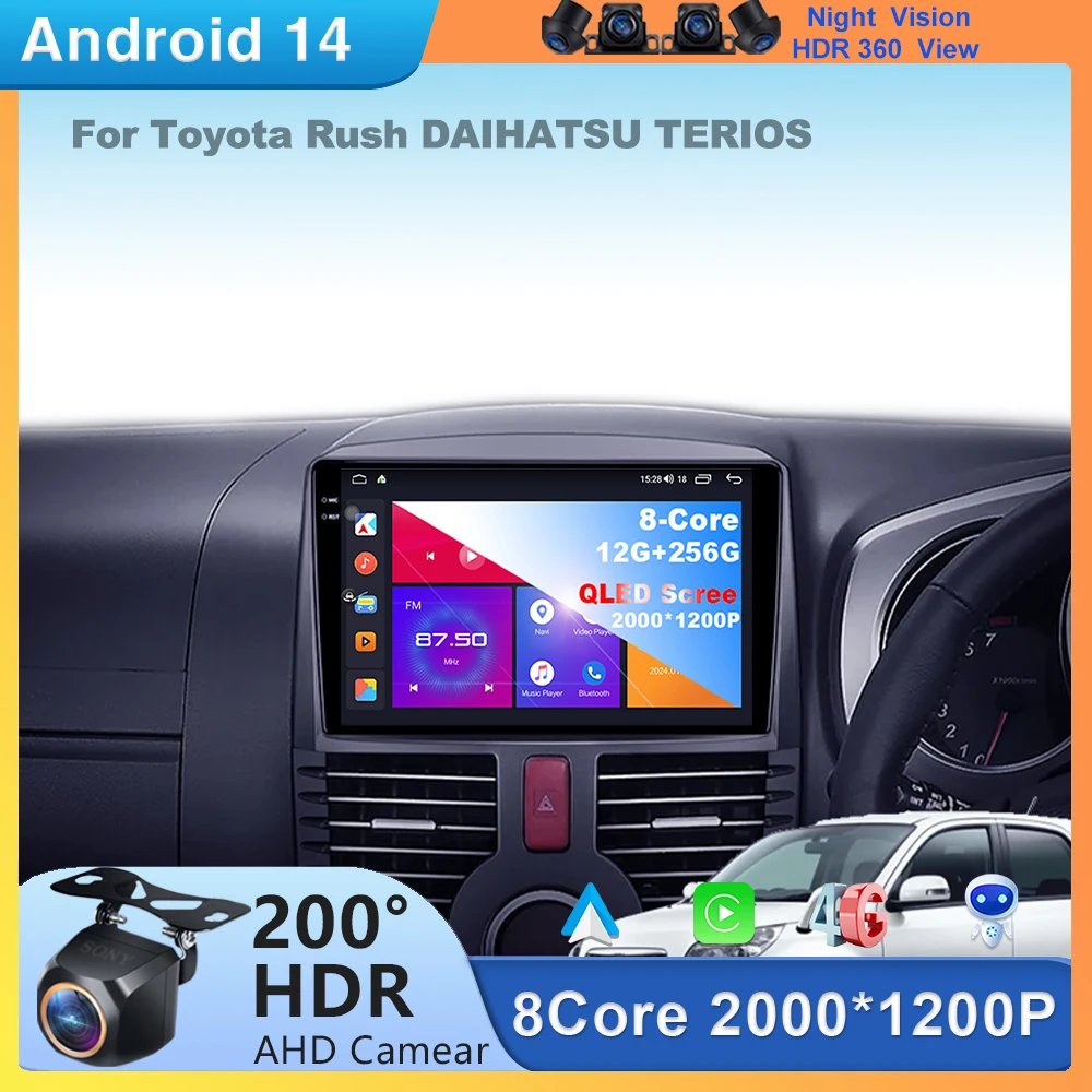 Android 14 Carplay For Toyota Rush DAIHATSU TERIOS 2006 - 2016 Multimedia Car GPS Player Navigation Touch Screen Stereo Radio 4G
Android 14 Carplay For Toyota Rush DAIHATSU TERIOS 2006 - 2016 Multimedia Car GPS Player Navigation Touch Screen Stereo Radio 4G