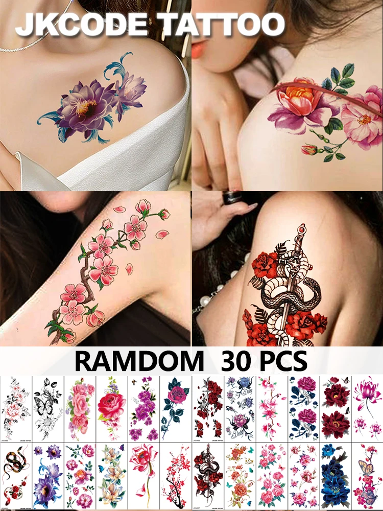 30 шт. случайные татуировки наклейки водостойкие цветы змея Aem татуировки наклейки боди-арт временные татуировки для женщин
30 шт. случайные татуировки наклейки водостойкие цветы змея Aem татуировки наклейки боди-арт временные татуировки для женщин
