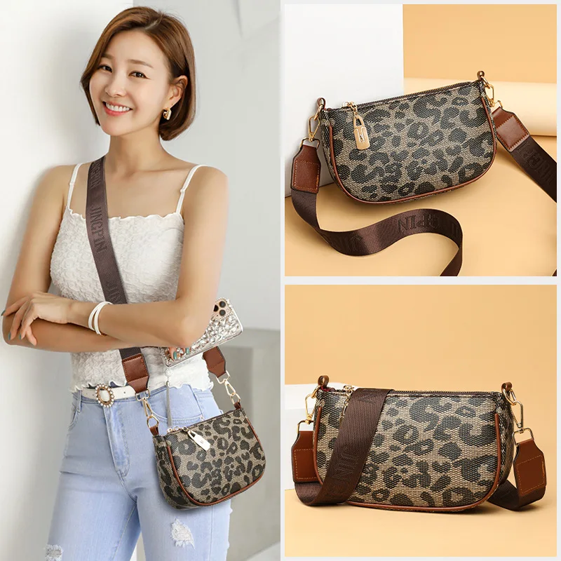 Women Casual Leopard Print Leather Crossbody Bag, Faux Leather Trimmed Shoulder Purse with Gold Accents, Versatile Fashionable
Women Casual Leopard Print Leather Crossbody Bag, Faux Leather Trimmed Shoulder Purse with Gold Accents, Versatile Fashionable
