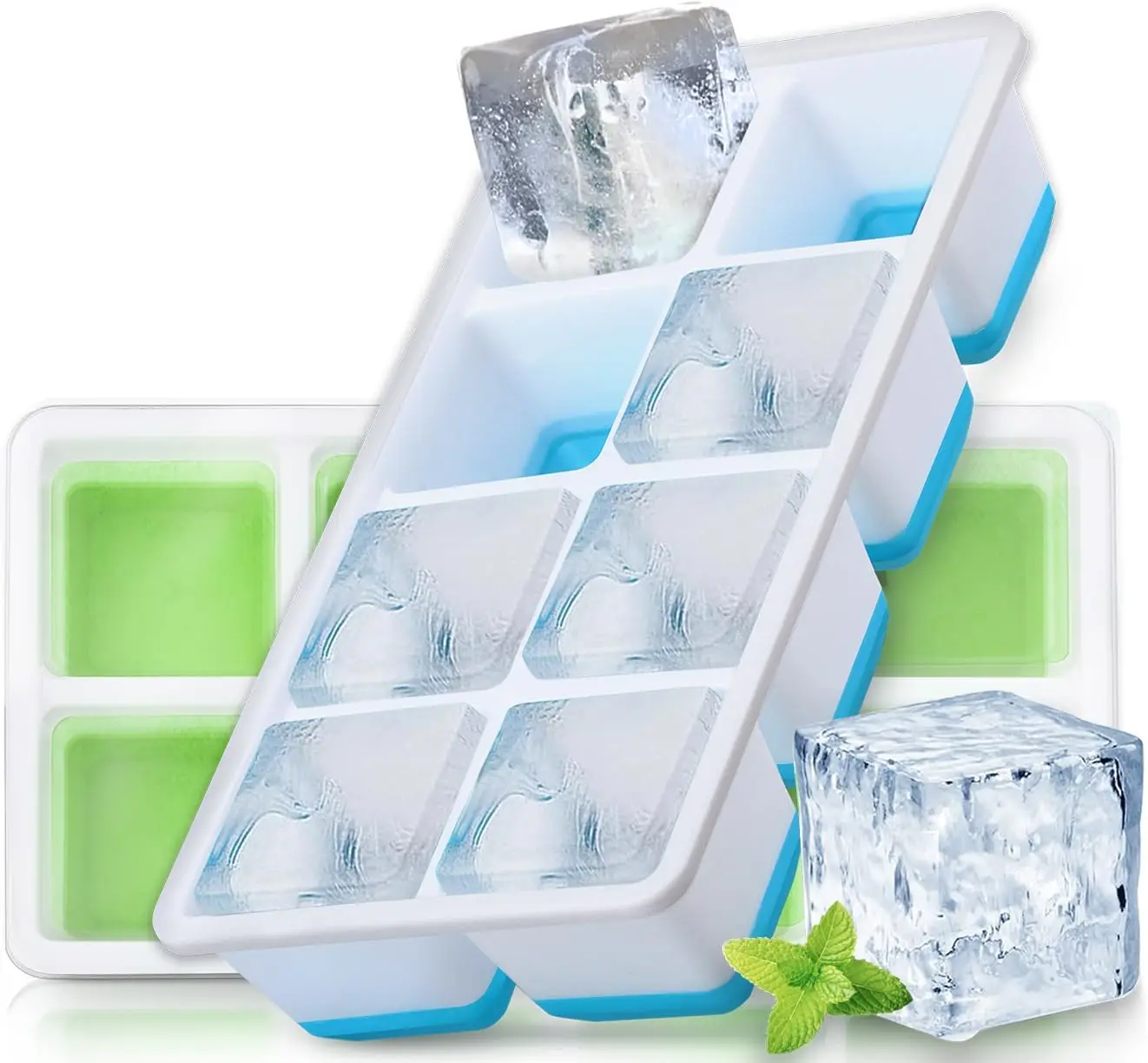 Ice Cube Molds, FURNSII 2 Pack Silicone Large Square Ice Cube Trays with Lids BPA Free, Easy-Release & Stackable 1.8'' Big I
Ice Cube Molds, FURNSII 2 Pack Silicone Large Square Ice Cube Trays with Lids BPA Free, Easy-Release & Stackable 1.8'' Big I