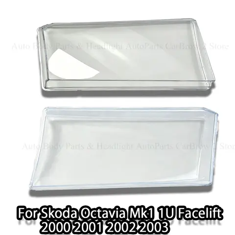 For Skoda Octavia Mk1 1U Facelift 1999-2003 Front Headlight Lens Cover Transparent Head Lamp Shell Auto Replacement Parts