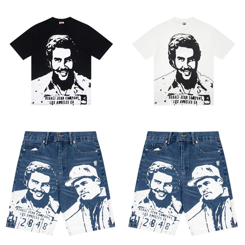 Streetwear Trendy Set That's A Awful Lot of Cough Syrup Denim Shorts Summer Funny Portrait Patterns Loose Sports Ripped Jeans
Streetwear Trendy Set That's A Awful Lot of Cough Syrup Denim Shorts Summer Funny Portrait Patterns Loose Sports Ripped Jeans
