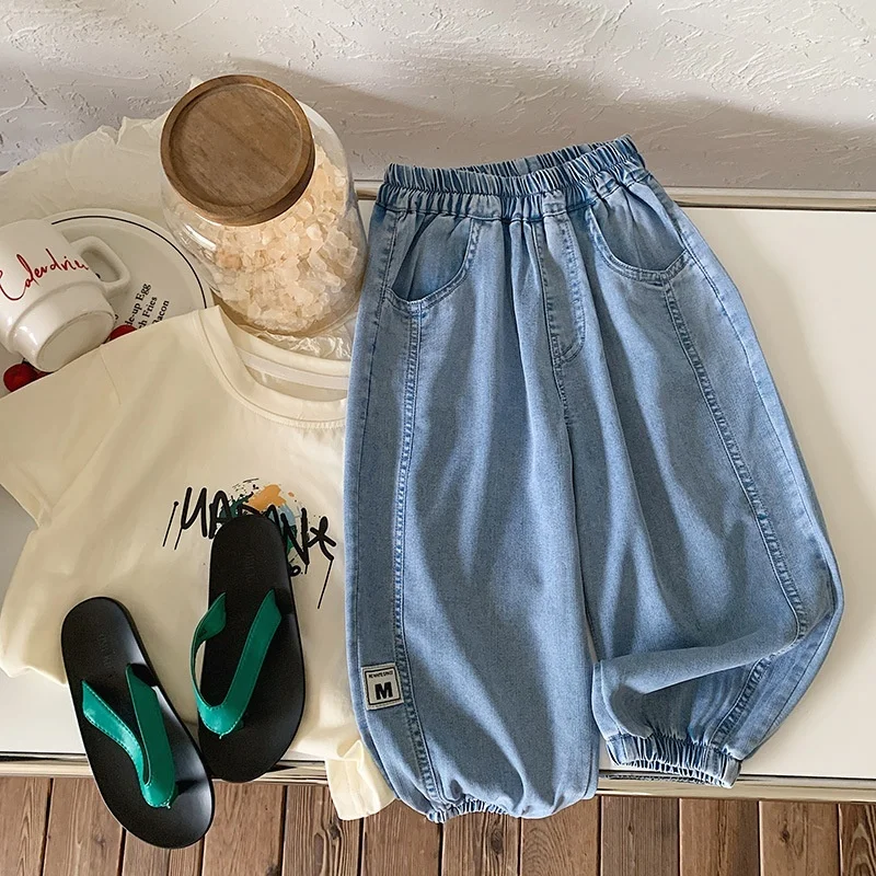 Children's Summer Mosquito Repellent Pants 2025 New Simple Casual Pants, Children's Clothing, Boys' Korean Version Tencel Jeans
Children's Summer Mosquito Repellent Pants 2025 New Simple Casual Pants, Children's Clothing, Boys' Korean Version Tencel Jeans