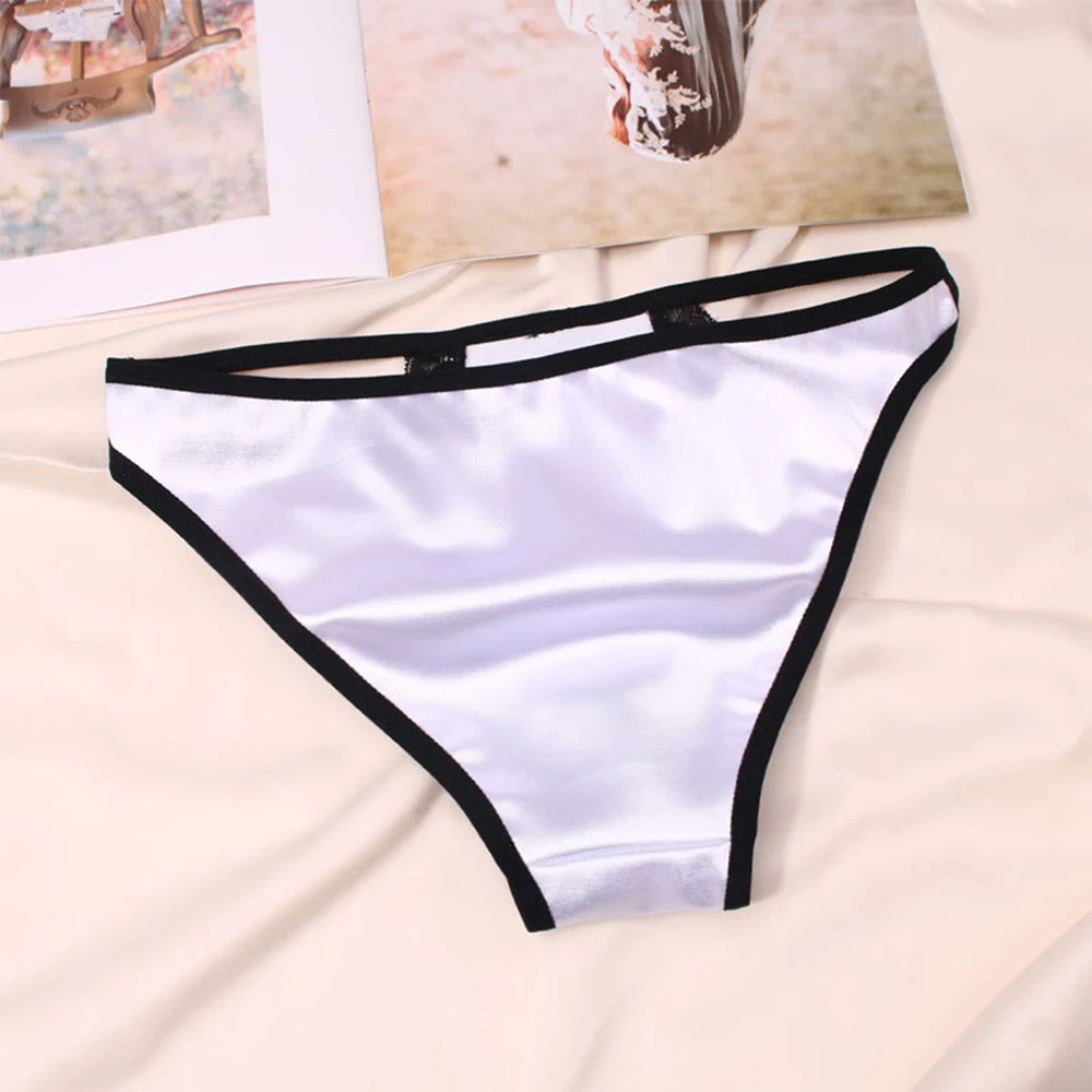 Women Patchwork Ice Silk Panties Oil Shiny Cute G-String Smooth Thong Low Rise Lingerie Satin Underwear Comfortable Knickers
Women Patchwork Ice Silk Panties Oil Shiny Cute G-String Smooth Thong Low Rise Lingerie Satin Underwear Comfortable Knickers