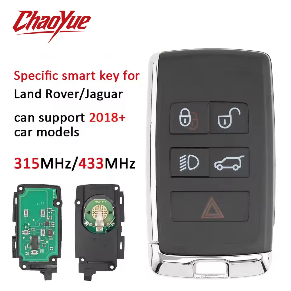 ChaoYue 315/433 MHZ ID49 Chip Specail JLR Smart Key for Land Rover Range Rover LR2 LR4 Jaguar F-Pace F-Type XE XF XJ 2018-2021
ChaoYue 315/433 MHZ ID49 Chip Specail JLR Smart Key for Land Rover Range Rover LR2 LR4 Jaguar F-Pace F-Type XE XF XJ 2018-2021