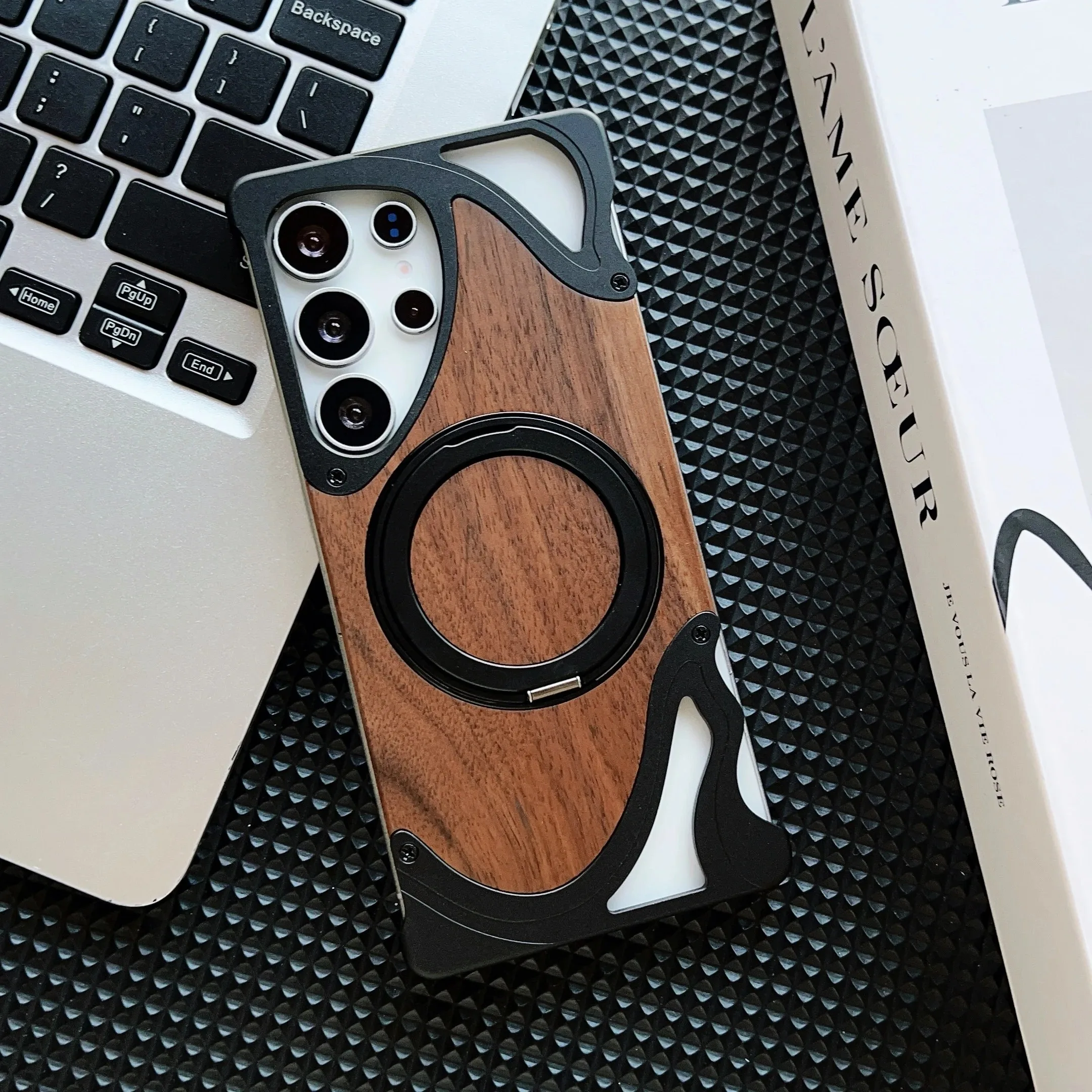 Suitable For Samsung Galaxy S25 S24 S23 Ultra Walnut Wood Metal Borderless Armor 360° Rotating Magnetic Bracket Shockproof Cover
Suitable For Samsung Galaxy S25 S24 S23 Ultra Walnut Wood Metal Borderless Armor 360° Rotating Magnetic Bracket Shockproof Cover