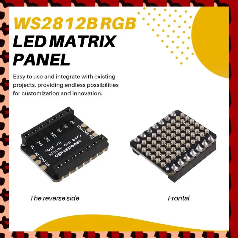 A72P WS2812B LED Matrix Panel Programmable Pixel Display For Seeedstudio-XIAO DIY Lighting Projects XIAO-6X10-RGB-Matrix
A72P WS2812B LED Matrix Panel Programmable Pixel Display For Seeedstudio-XIAO DIY Lighting Projects XIAO-6X10-RGB-Matrix