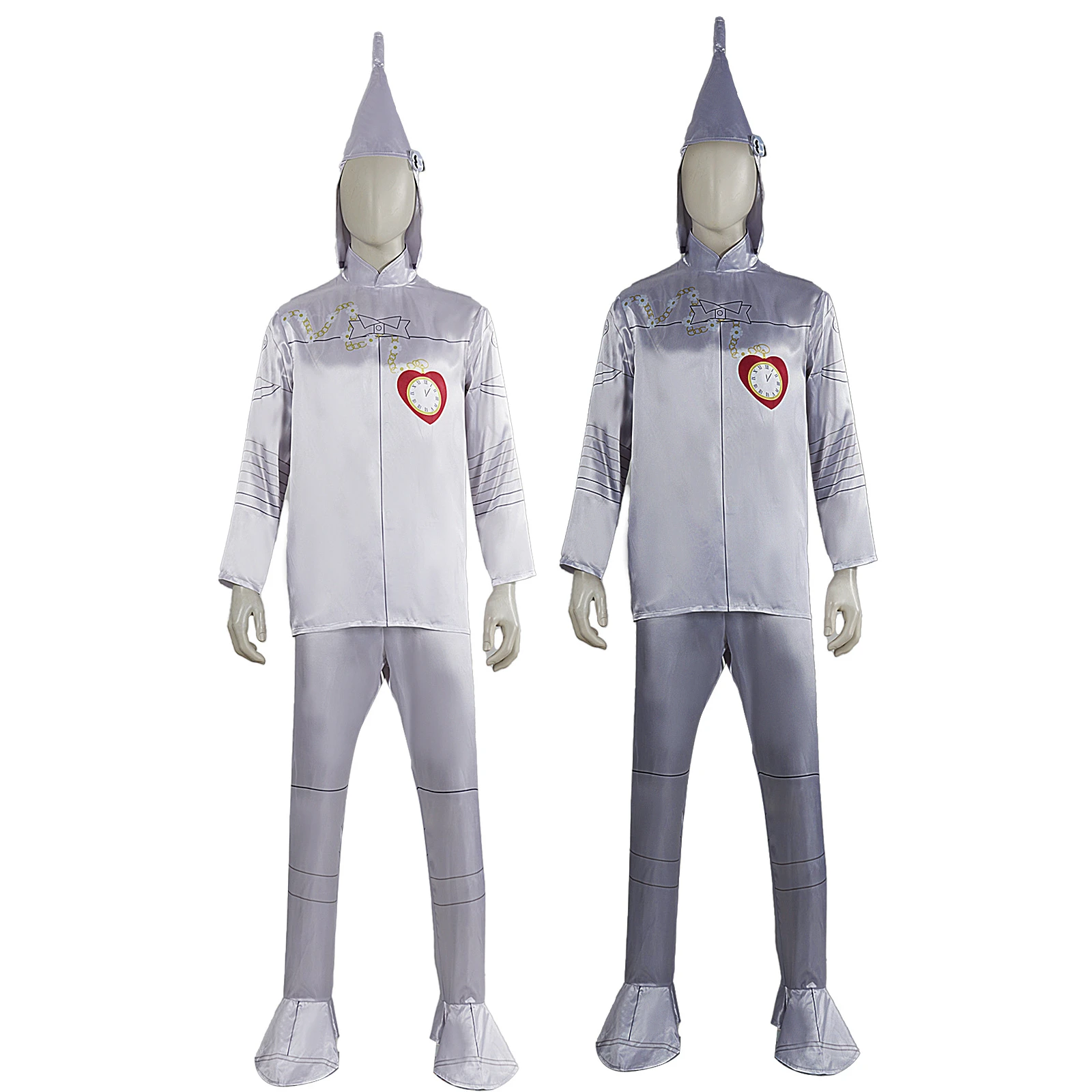 Movie Iron Bucket Man Grey Cosplay Costume with Pointed Hat Men Women Adult Uniform Stage Performance Costume Halloween Party 
Movie Iron Bucket Man Grey Cosplay Costume with Pointed Hat Men Women Adult Uniform Stage Performance Costume Halloween Party