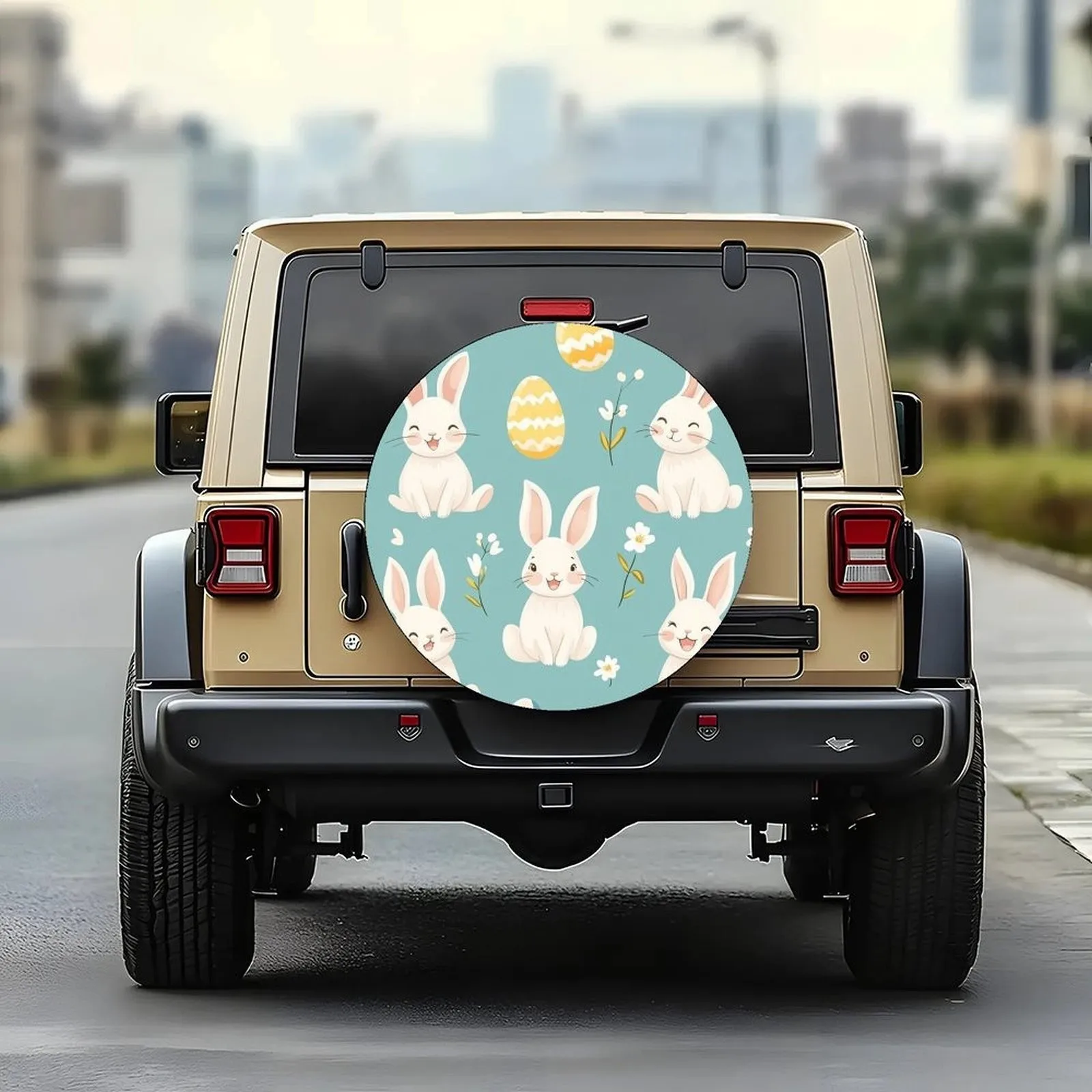 Easter Bunnies and Eggs Spare Tire Cover Cartoon Print Universal Wheel Protector for SUV
Easter Bunnies and Eggs Spare Tire Cover Cartoon Print Universal Wheel Protector for SUV