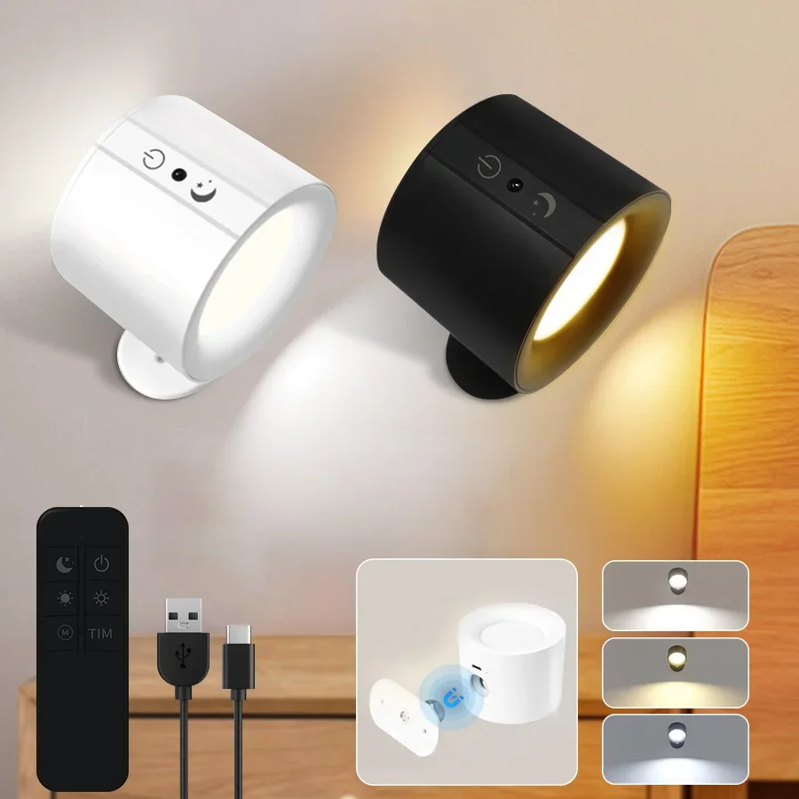LED Wall Light Rechargeable Touch Double Head Wall Lamp 360 Rotatable 3 Colors Sconces Light Wireless Night Lights For Bedroom
LED Wall Light Rechargeable Touch Double Head Wall Lamp 360 Rotatable 3 Colors Sconces Light Wireless Night Lights For Bedroom
