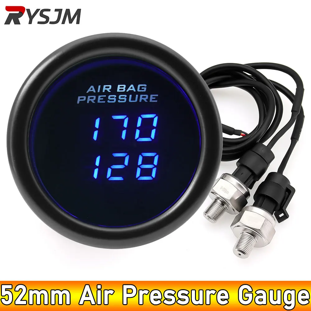 AD 52mm Air Pressure Gauge Blue LED Bar Dual Digital Display For Air Suspension System Air Ride Meter Sensor With Bracket
AD 52mm Air Pressure Gauge Blue LED Bar Dual Digital Display For Air Suspension System Air Ride Meter Sensor With Bracket