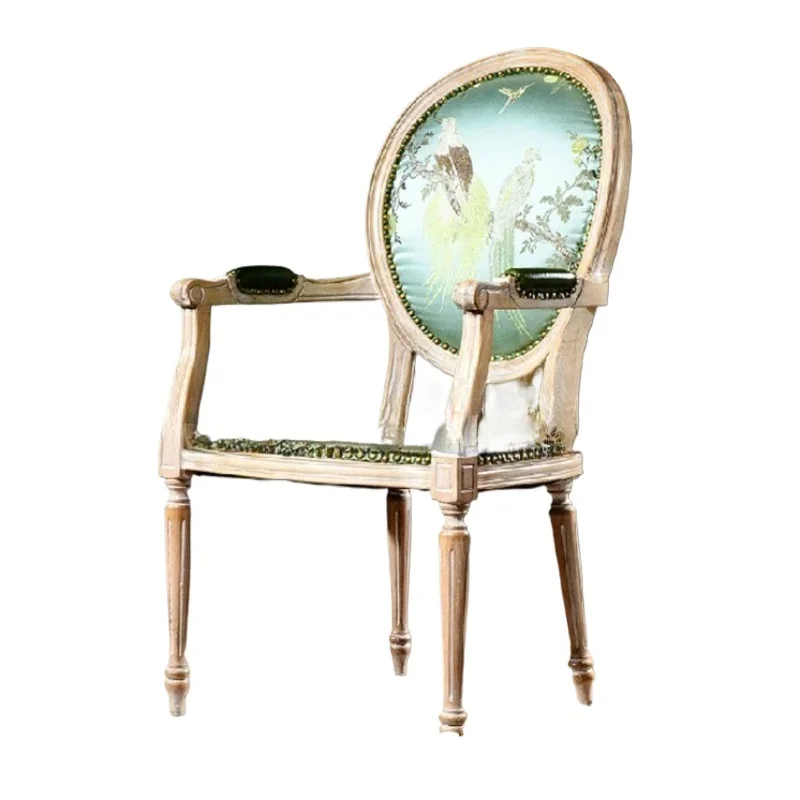 American solid wood dining table furniture retro old oak carved home dining table restaurant one table and six chairs combinatio 
American solid wood dining table furniture retro old oak carved home dining table restaurant one table and six chairs combinatio