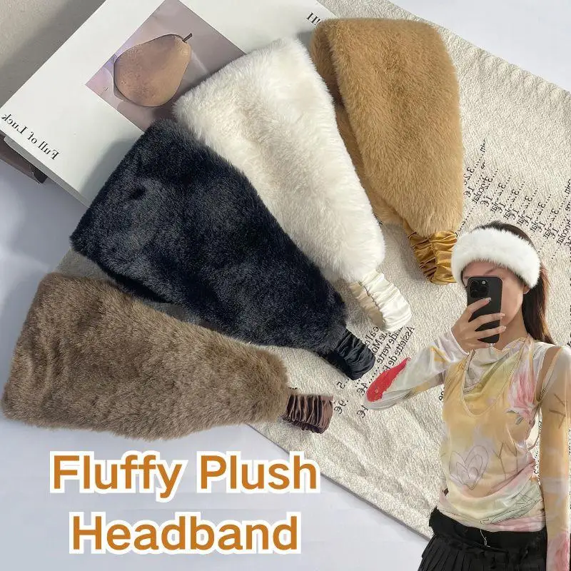 Winter Fluffy Plush Headband Imitation Mink Wide Hairband Velvet Elastic Windproof Warm Ear Protection Women Hair Accessories
Winter Fluffy Plush Headband Imitation Mink Wide Hairband Velvet Elastic Windproof Warm Ear Protection Women Hair Accessories