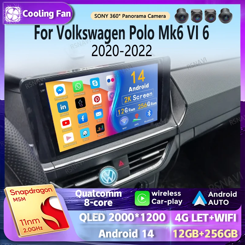 Android 14 Carplay Auto 2K Screen Car Radio BT Multimedia Player For Volkswagen Polo Mk6 VI 6 2020 - 2022 2 din Autoradio Stereo
Android 14 Carplay Auto 2K Screen Car Radio BT Multimedia Player For Volkswagen Polo Mk6 VI 6 2020 - 2022 2 din Autoradio Stereo