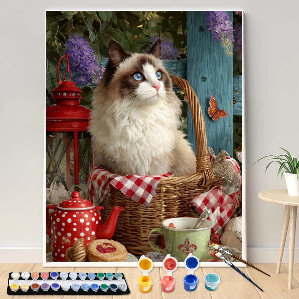 Painting by Numbers Kit DIY The cat in the food basket Canvas Art Hand Painting Home Decoration Personality Surprise Gift
Painting by Numbers Kit DIY The cat in the food basket Canvas Art Hand Painting Home Decoration Personality Surprise Gift