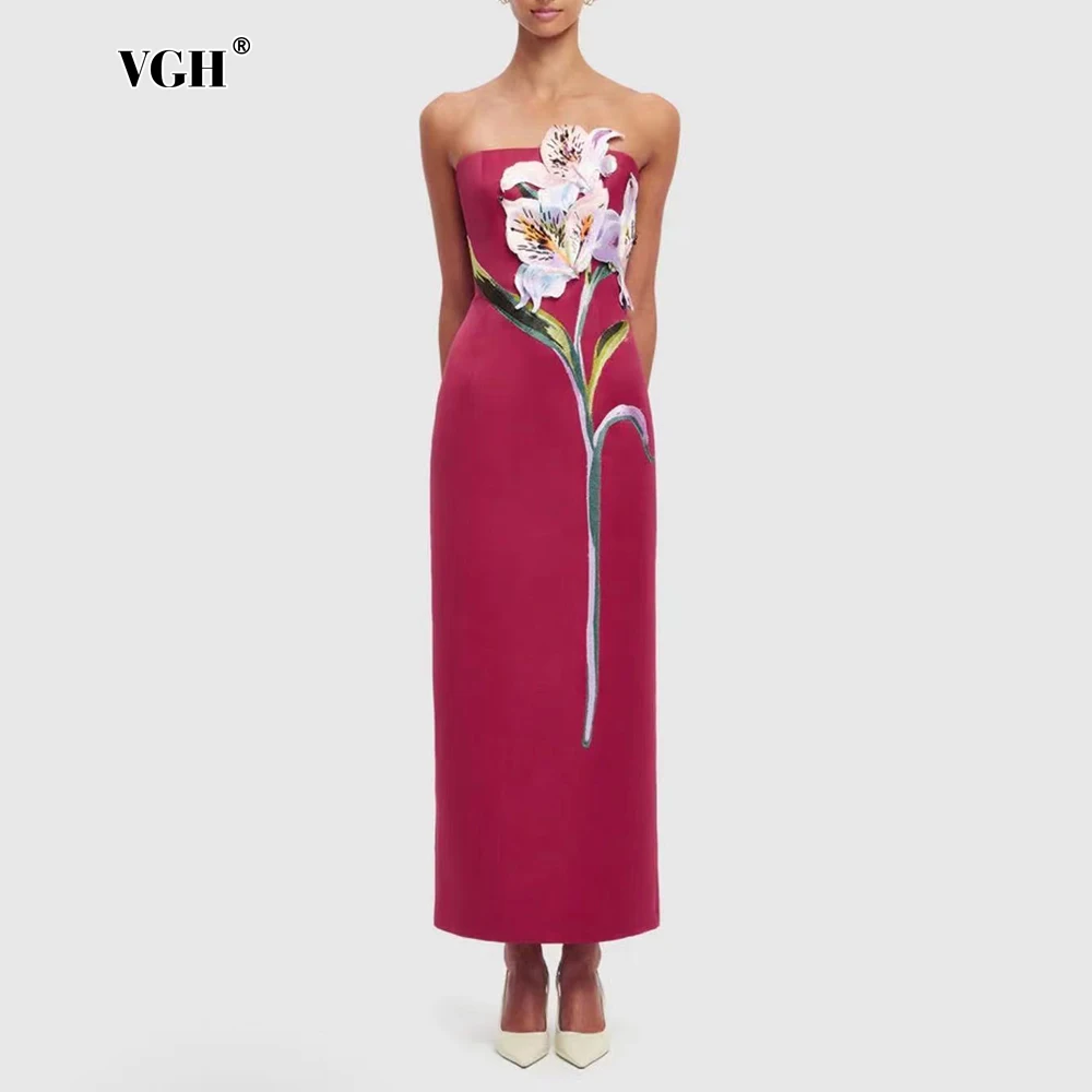 VGH Sexy Spliced Appliques Straight Dress for Women Strapless Sleeveless High Waist Patchwork Zipper Evening Long Dresses Female
VGH Sexy Spliced Appliques Straight Dress for Women Strapless Sleeveless High Waist Patchwork Zipper Evening Long Dresses Female