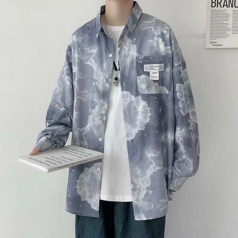 Tie Dye Shirt Men Loose Long Sleeved Gradient Shirts Spring Autumn Casual Jacket Turn Down Collar Single Breasted Tops
Tie Dye Shirt Men Loose Long Sleeved Gradient Shirts Spring Autumn Casual Jacket Turn Down Collar Single Breasted Tops