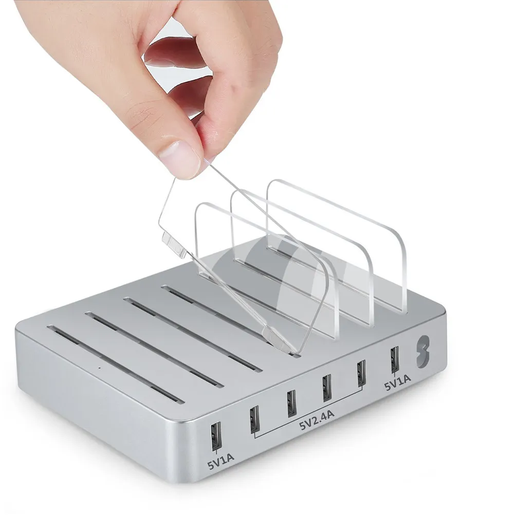 Многопортовое USB-зарядное устройство на 6 портов, зарядная станция, съемная прозрачная подставка, AC230V, быстрая зарядка, USB-хаб, подставка для планшета
Многопортовое USB-зарядное устройство на 6 портов, зарядная станция, съемная прозрачная подставка, AC230V, быстрая зарядка, USB-хаб, подставка для планшета