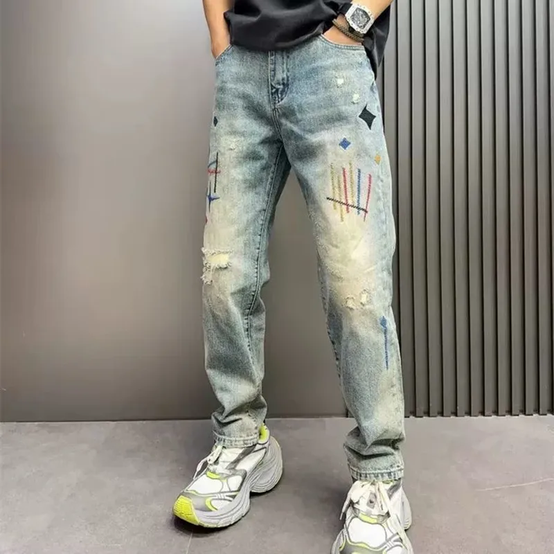 Autumn and Spring New Fashion Trend Retro Printed Straight Leg Jeans Loose Sports Fashion High Quality Plus Size Men's Jeans
Autumn and Spring New Fashion Trend Retro Printed Straight Leg Jeans Loose Sports Fashion High Quality Plus Size Men's Jeans