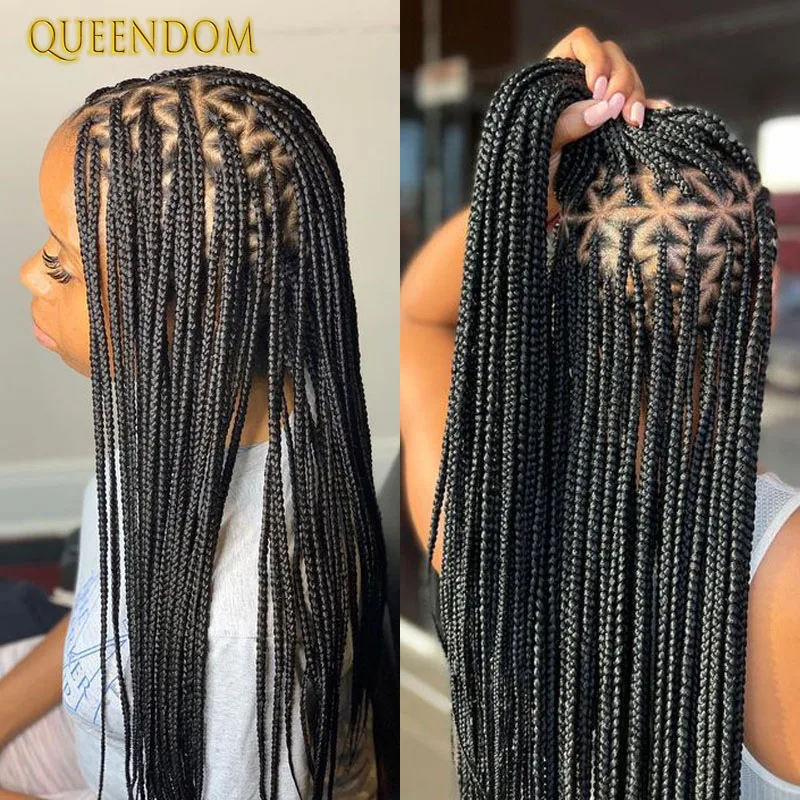 26" Full Lace Frontal Wigs For Women Jumbo Knotless Braided Wigs With Baby Hair Synthetic Triangle Part Glueless Braided Wig
26" Full Lace Frontal Wigs For Women Jumbo Knotless Braided Wigs With Baby Hair Synthetic Triangle Part Glueless Braided Wig