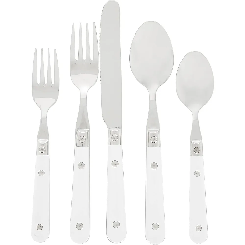 Набор столовых приборов из нержавеющей стали, 30 предметов, который можно мыть в посудомоечной машине, белый, сервиз на 6 шт.
Набор столовых приборов из нержавеющей стали, 30 предметов, который можно мыть в посудомоечной машине, белый, сервиз на 6 шт.