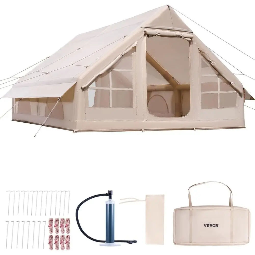 Портативная надувная палатка для 4 сезонов с ручным насосом, палатка для глэмпинга на любой погоду, в комплекте с отверстием для печи и сетчатыми окнами, включая...
Портативная надувная палатка для 4 сезонов с ручным насосом, палатка для глэмпинга на любой погоду, в комплекте с отверстием для печи и сетчатыми окнами, включая...