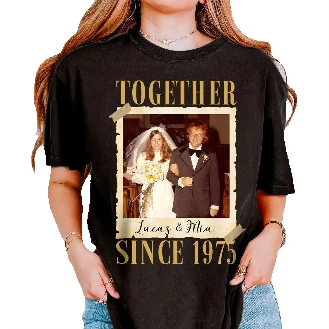 Customizable Vintage Photo Anniversary Shirt Unisex Couple Design Your Photo and Together Date Matching Shirt Valentine's day
Customizable Vintage Photo Anniversary Shirt Unisex Couple Design Your Photo and Together Date Matching Shirt Valentine's day