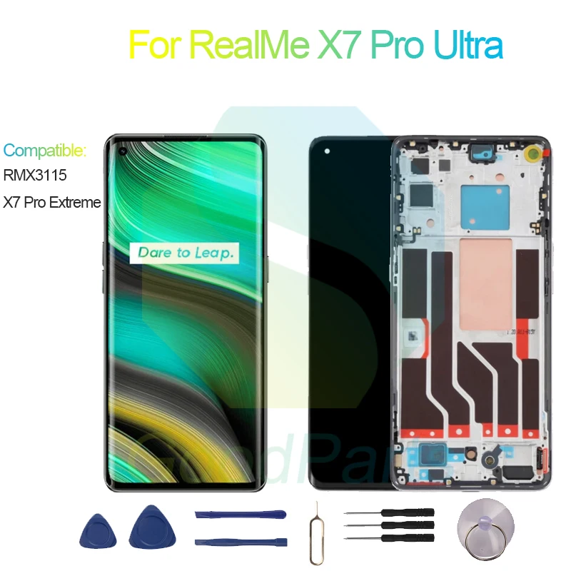Сменный ЖК-дисплей для RealMe X7 Pro Ultra, экран RMX3115 для RealMe X7 Pro Ultra/Extreme, сенсорный дигитайзер в сборе
Сменный ЖК-дисплей для RealMe X7 Pro Ultra, экран RMX3115 для RealMe X7 Pro Ultra/Extreme, сенсорный дигитайзер в сборе