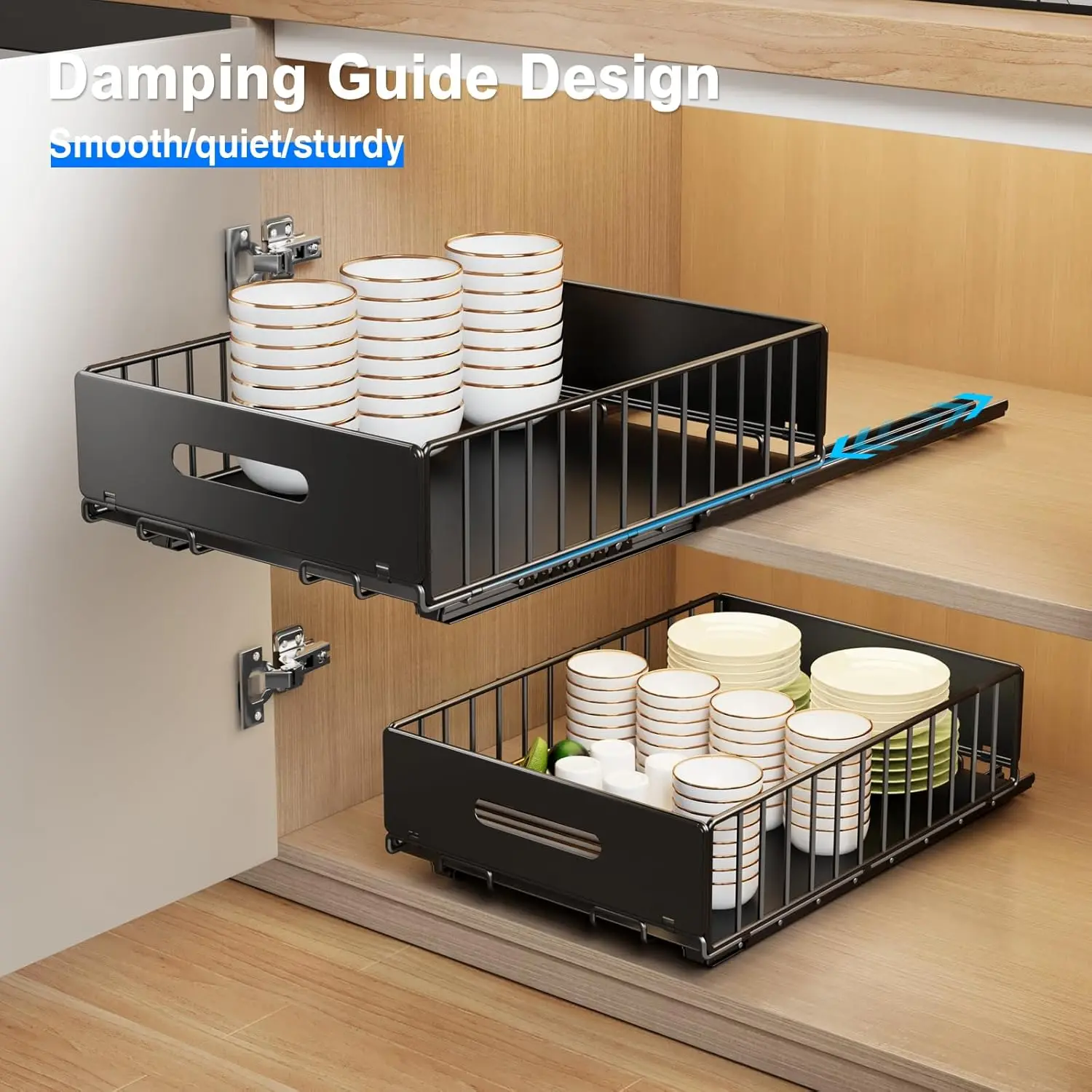 2 Pack Pull Out Cabinet Organizer, Slide Out Drawers For Cabinets, Peel And Stick, Heavy Duty Shelves For Kitchen, Cupboard,
2 Pack Pull Out Cabinet Organizer, Slide Out Drawers For Cabinets, Peel And Stick, Heavy Duty Shelves For Kitchen, Cupboard,