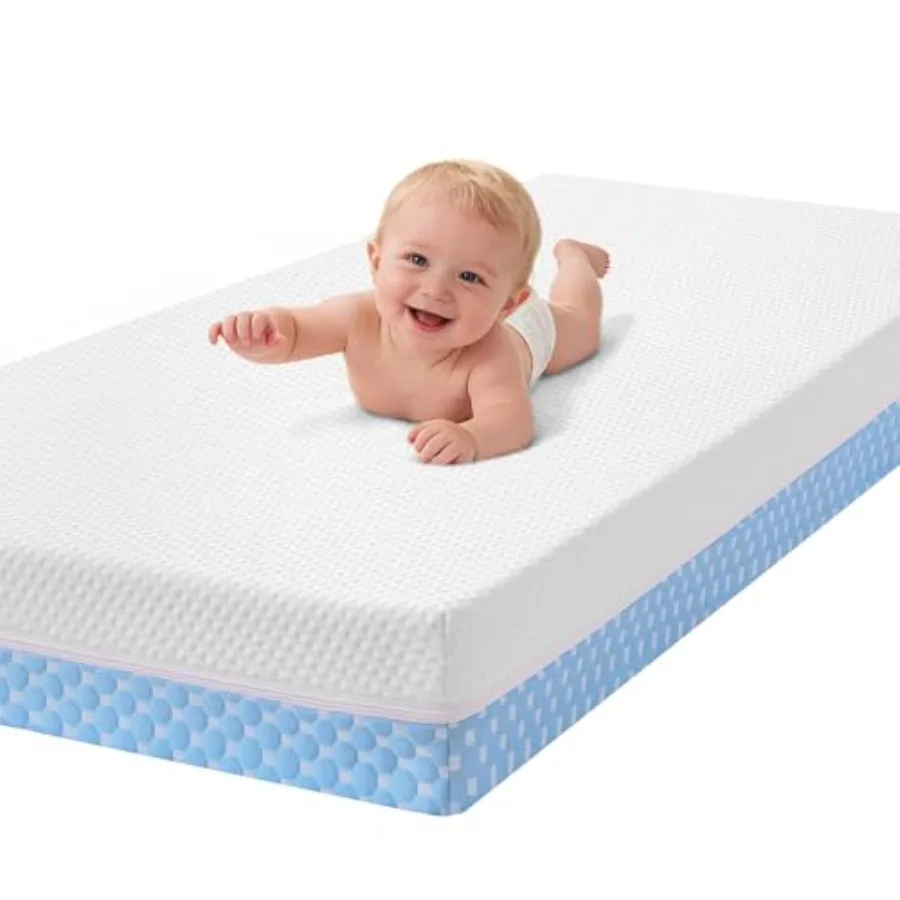 Crib Mattress Dual Sided Memory Foam Baby Toddler Bed Mattress, 52" x 27.6" x 5.5" Soft Breathable Mattresses
Crib Mattress Dual Sided Memory Foam Baby Toddler Bed Mattress, 52" x 27.6" x 5.5" Soft Breathable Mattresses