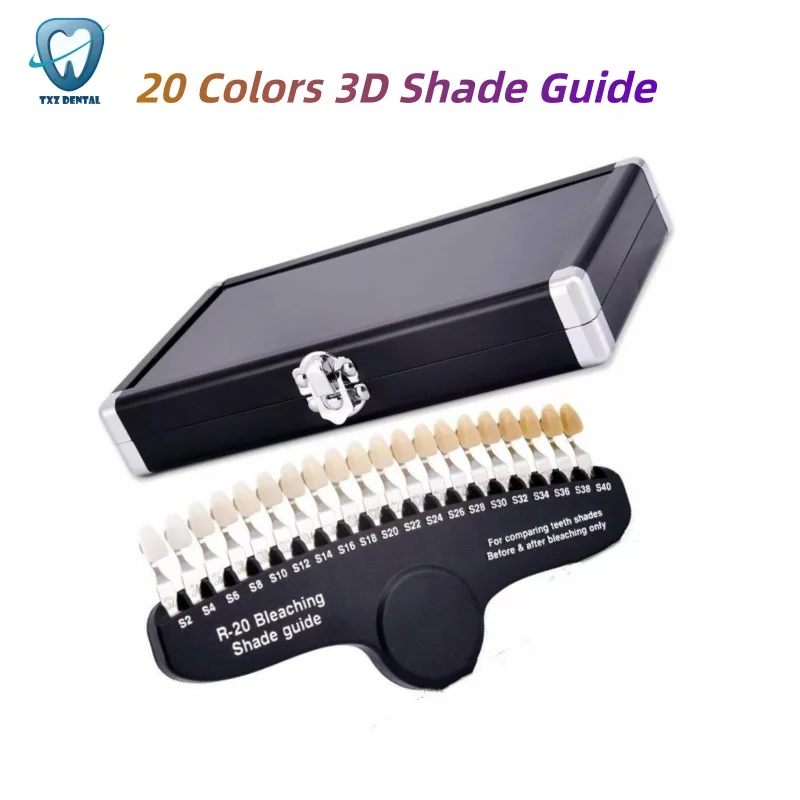 Dental 3D Shade Guide 20 Colors Tooth Shade Chart Board Comparator Teeth Whitening Dental Laboratory Materials
Dental 3D Shade Guide 20 Colors Tooth Shade Chart Board Comparator Teeth Whitening Dental Laboratory Materials