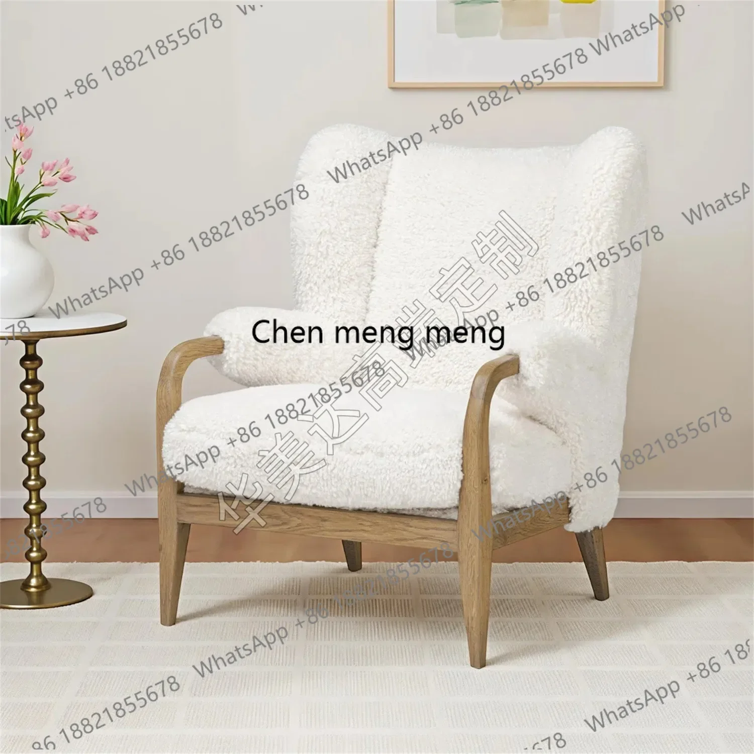 Новинка: Американское винтажное кресло-шезлонг из массива дерева с плюшевой обивкой, удобное, из овечьей шерсти.
Новинка: Американское винтажное кресло-шезлонг из массива дерева с плюшевой обивкой, удобное, из овечьей шерсти.