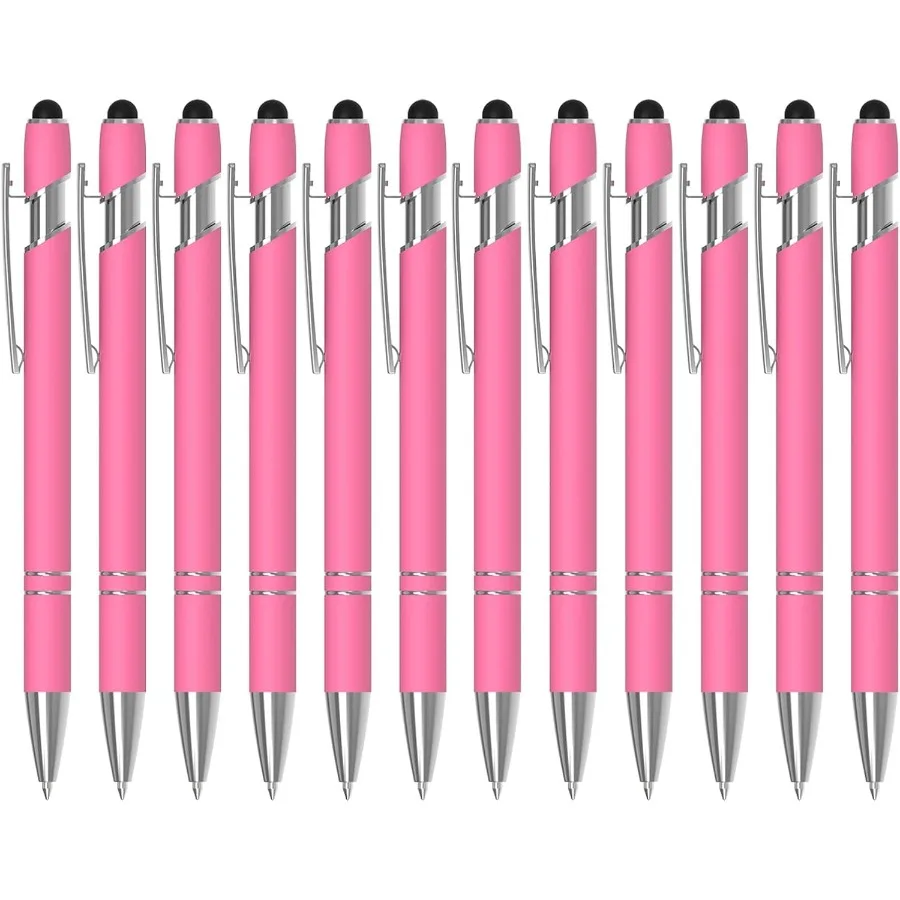 2 Pack Pink Stylus Pens 2in Ballpoint Pen with Metal Stylus Tip for Touch Screens .0 mm Black Ink Smooth Writing Pens for Offic
2 Pack Pink Stylus Pens 2in Ballpoint Pen with Metal Stylus Tip for Touch Screens .0 mm Black Ink Smooth Writing Pens for Offic