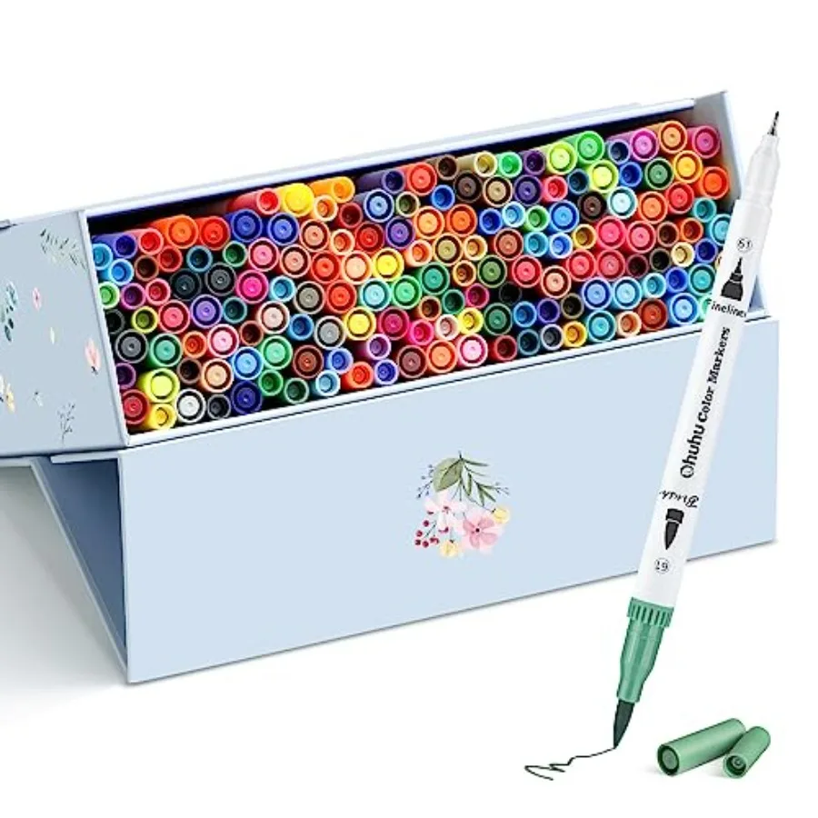 Markers for Adult Coloring Books No Bleeding 160 Colors Coloring Markers Water-based Dual Tips Fineliner and Brush Drawing s Ar
Markers for Adult Coloring Books No Bleeding 160 Colors Coloring Markers Water-based Dual Tips Fineliner and Brush Drawing s Ar