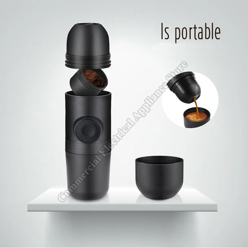 Портативная ручная кофемашина для эспрессо, итальянская электрическая кофеварка для улицы, портативная кофеварка для капсул и молотого кофе, кофейная чашка
Портативная ручная кофемашина для эспрессо, итальянская электрическая кофеварка для улицы, портативная кофеварка для капсул и молотого кофе, кофейная чашка