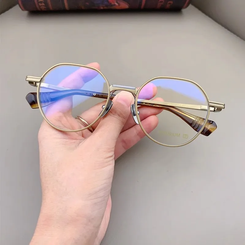 Pure Titanium Retro Round Glasses Frame Men High-end Quality Vintage Eyeglasses for Women Brand Design Ultralight Eyewear
Pure Titanium Retro Round Glasses Frame Men High-end Quality Vintage Eyeglasses for Women Brand Design Ultralight Eyewear