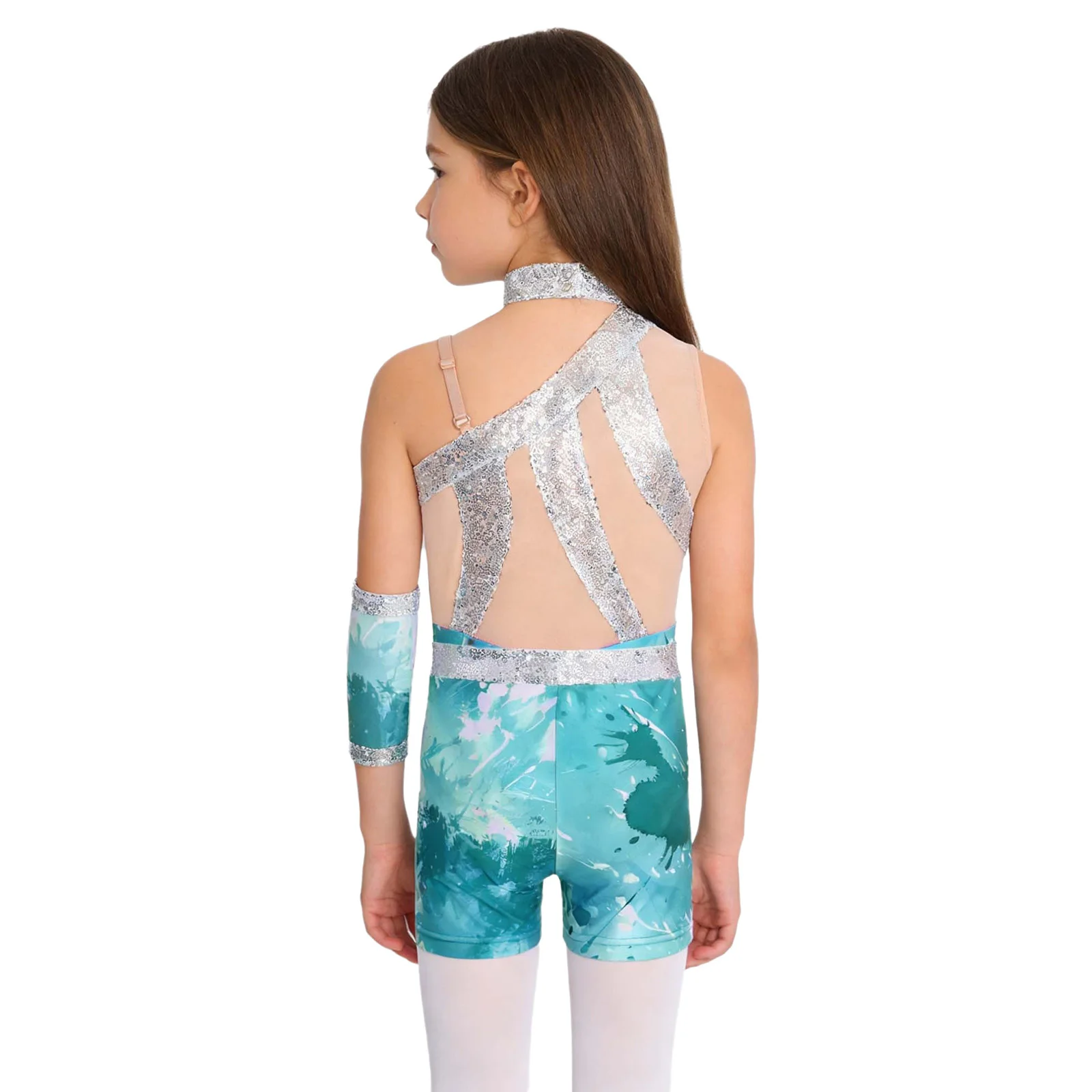 Kids Girls Shiny Sequin Bodysuit Ballet Gymnastics Skating Costumes Sleeveless Printed Leotard with Shorts Fingerless Glove Suit
Kids Girls Shiny Sequin Bodysuit Ballet Gymnastics Skating Costumes Sleeveless Printed Leotard with Shorts Fingerless Glove Suit