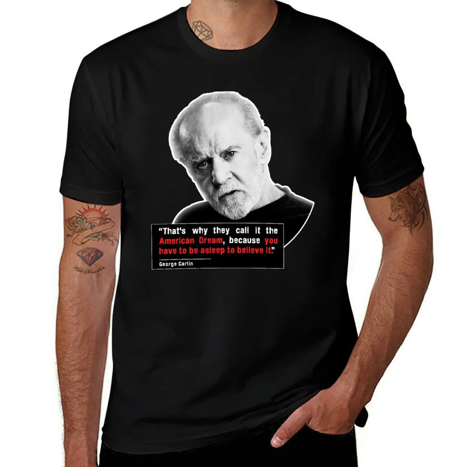 Carlin on the American Dream T-Shirt cotton t shirt pack t shirts for man cotton funny t shirts for man graphic funny T-Shirt
Carlin on the American Dream T-Shirt cotton t shirt pack t shirts for man cotton funny t shirts for man graphic funny T-Shirt