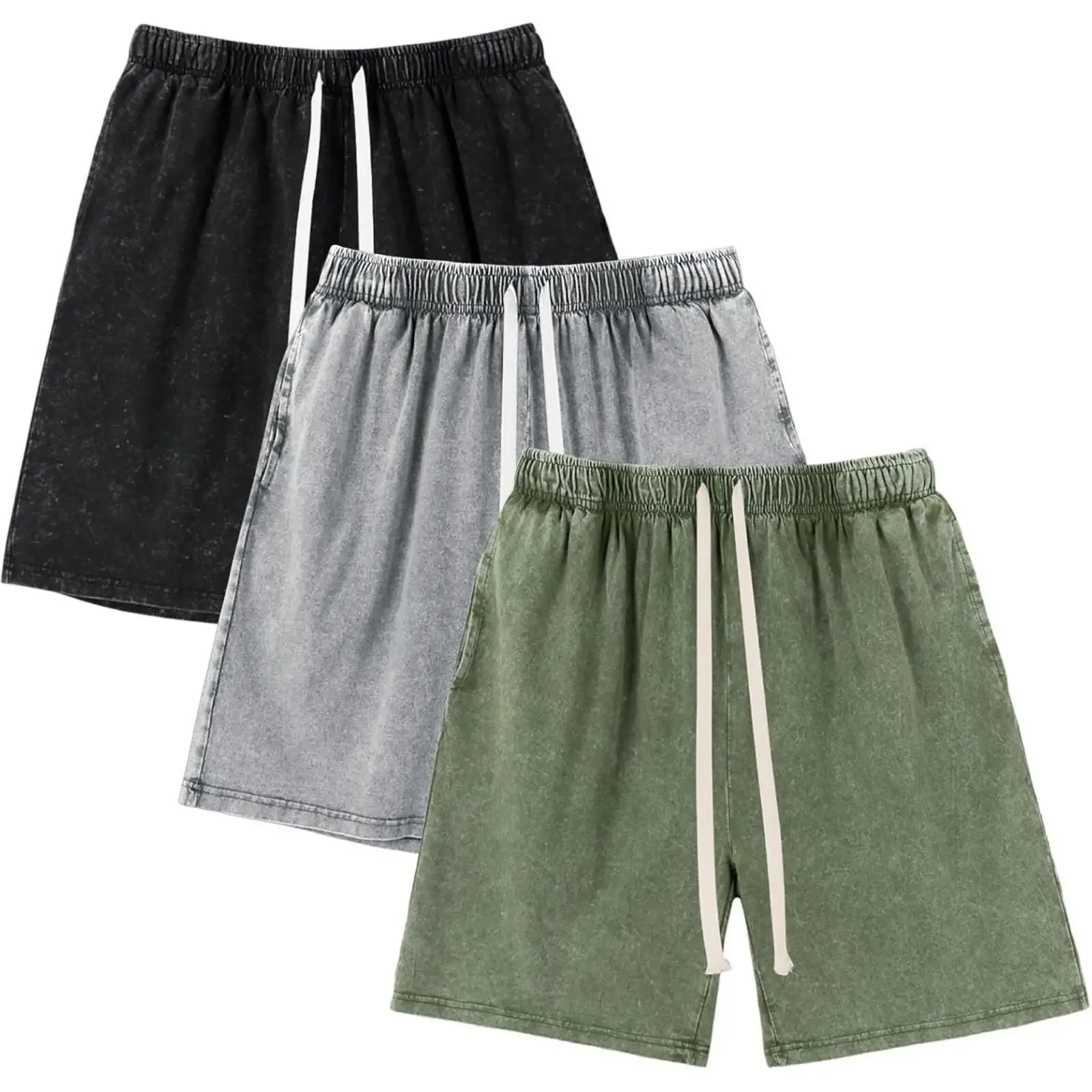Unisex Vintage Acid Wash Cotton Sweat Shorts Men Women Elastic Waist Drawstring Athletic Workout Shorts with Pockets Casual Minimalist Basic Short Pants
Unisex Vintage Acid Wash Cotton Sweat Shorts Men Women Elastic Waist Drawstring Athletic Workout Shorts with Pockets Casual Minimalist Basic Short Pants
